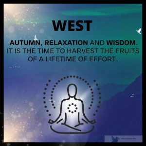 west direction during meditation