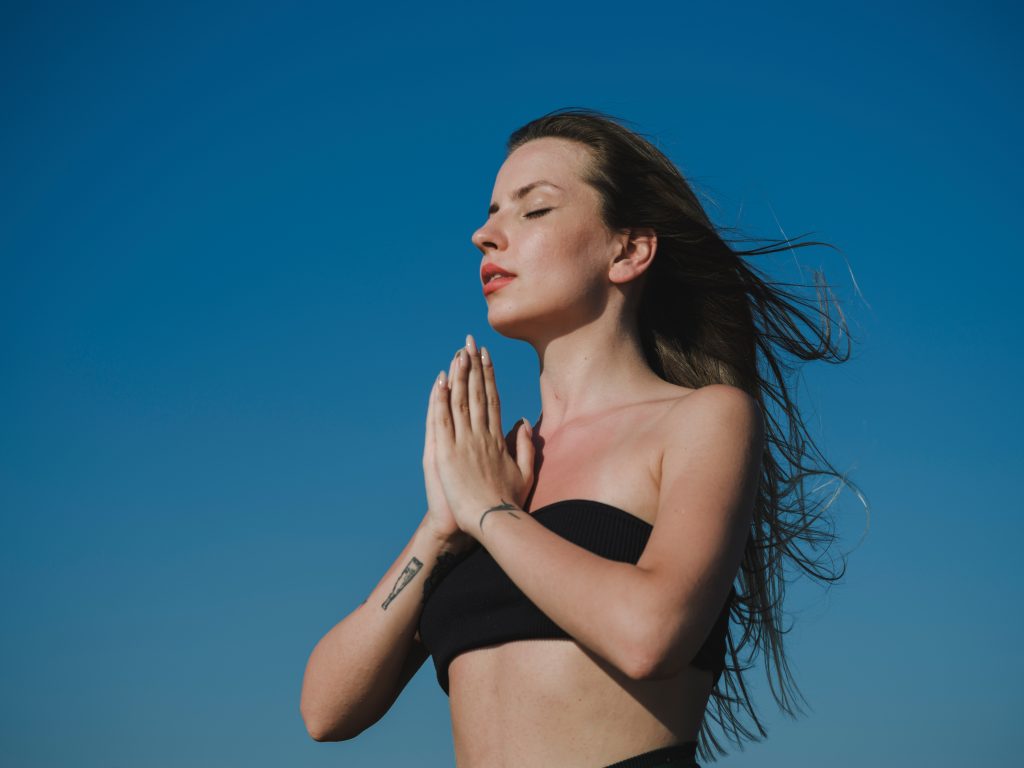 Girl meditating 